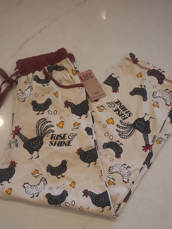 Lazy One Other - NWT Lazy One Rise & Shine Chicken PJ Pants XS